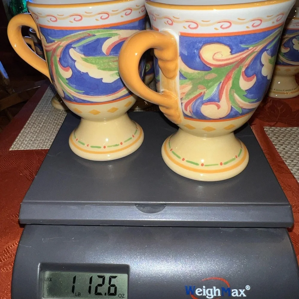 Pflatzgraff Villa Della Luna Pedestal Mugs set of 2 - Picture 1 of 2